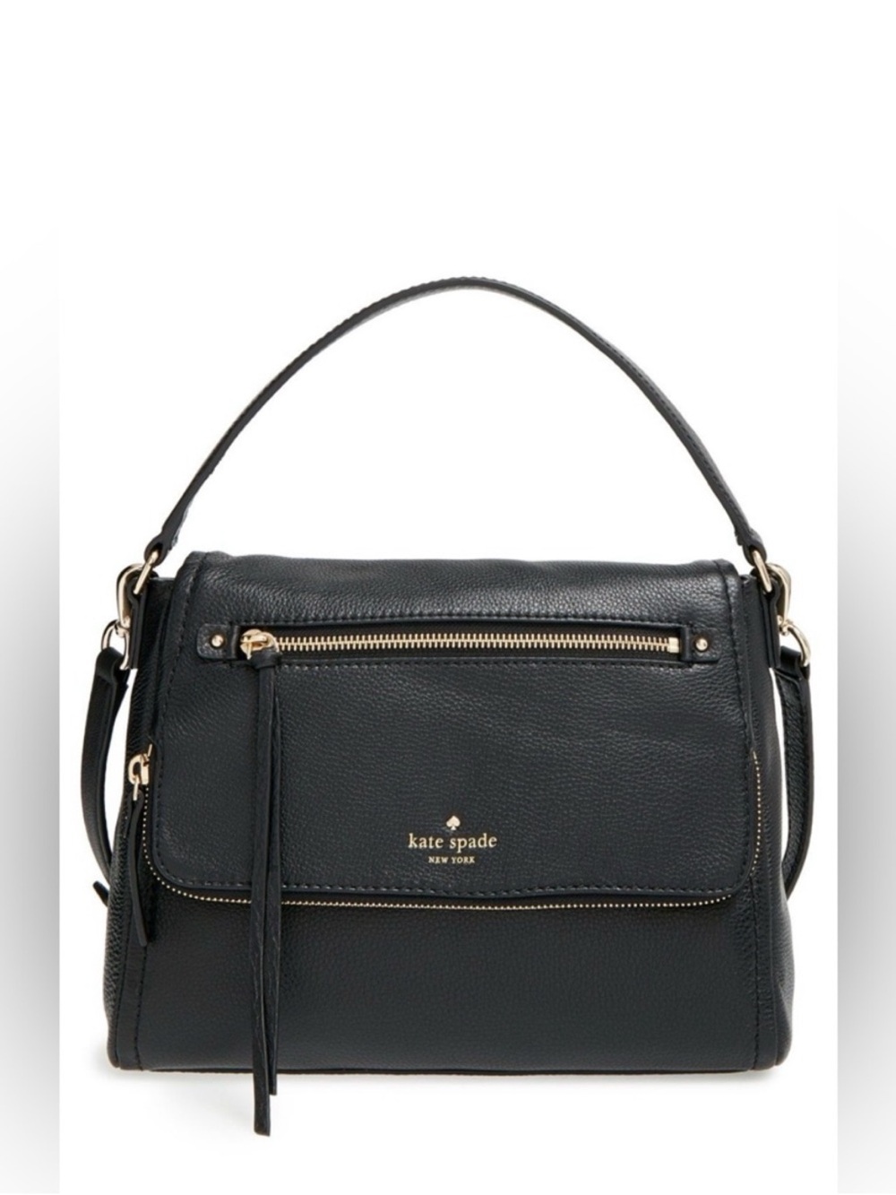 Kate Spade Black Leather Cobble Hill Toddy Bag